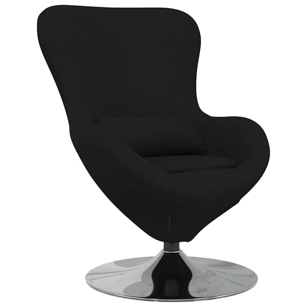 vidaXL Æggestol Sort 63 x 73 x 90 cm Stof