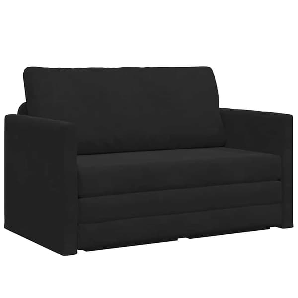 vidaXL Sovesofa 110cm Sort Fløjl