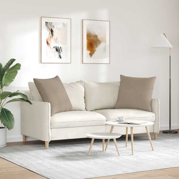 vidaXL Sofapuder 2 pcs Gråbrun 60 x 60 cm Stof
