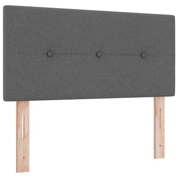 vidaXL Box spring seng med madras Mørkegrå 200 x 80 cm Polyester