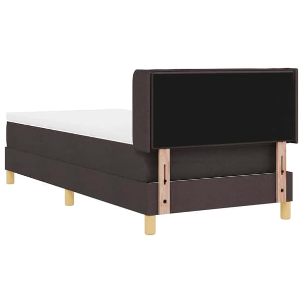 vidaXL Box spring seng med madras Mørk Brun 200 x 90 cm Polyester