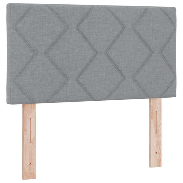 vidaXL Box spring seng med madras Lysegrå 200 x 80 cm Polyester