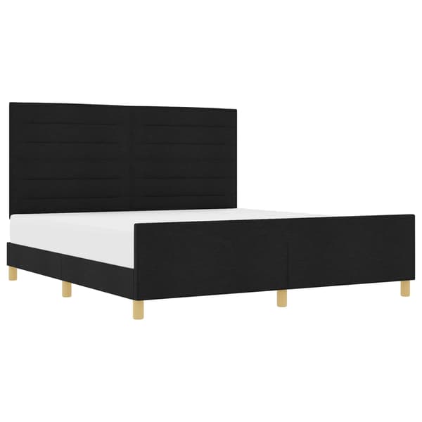 vidaXL Seng Sort 180x200 cm Stof