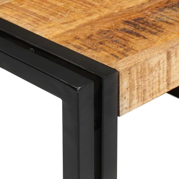 vidaXL Badeværelseshylde Brun 80 x 50 x 23 cm Solid Ru raw mango træ