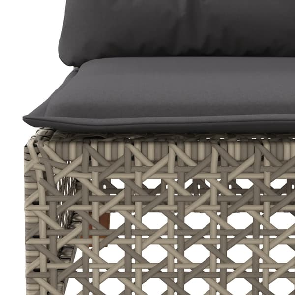 vidaXL sofasæt til haven 8 dele med hynder polyrattan grå