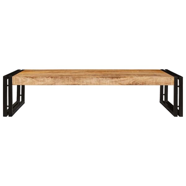 vidaXL Badeværelseshylde Brun 100 x 50 x 23 cm Solid Ru raw mango træ