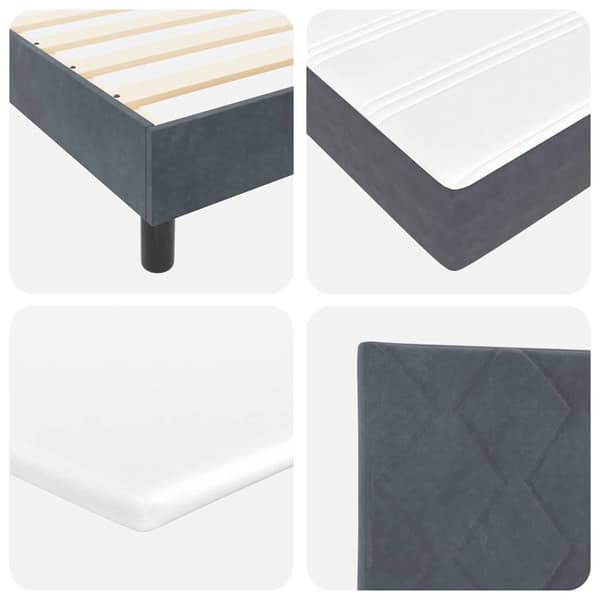 vidaXL Box spring seng med madras Mørkegrå 200 x 80 cm Polyester