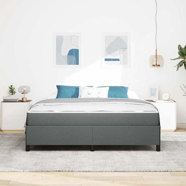 vidaXL Box spring seng Mørkegrå 180 x 200 cm Stof