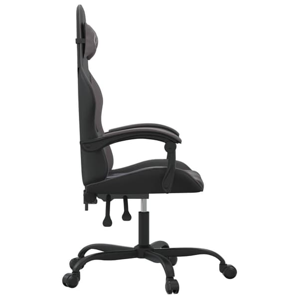vidaXL gamingstol kunstlæder sort og grå