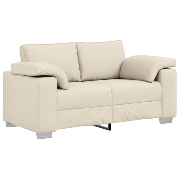 vidaXL Sofa 2 pcs Sort 219 x 80 x 82 cm Stof