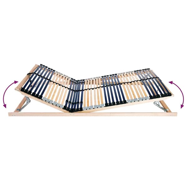 vidaXL Lamelbund Brun 100 x 190 cm Solid bøg