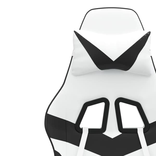 vidaXL gamingstol kunstlæder hvid og sort