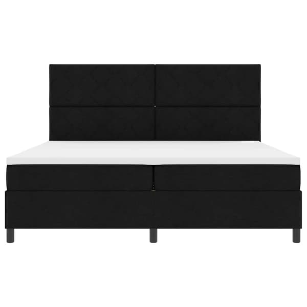 vidaXL Box spring seng med madras Sort 200 x 200 cm Stof