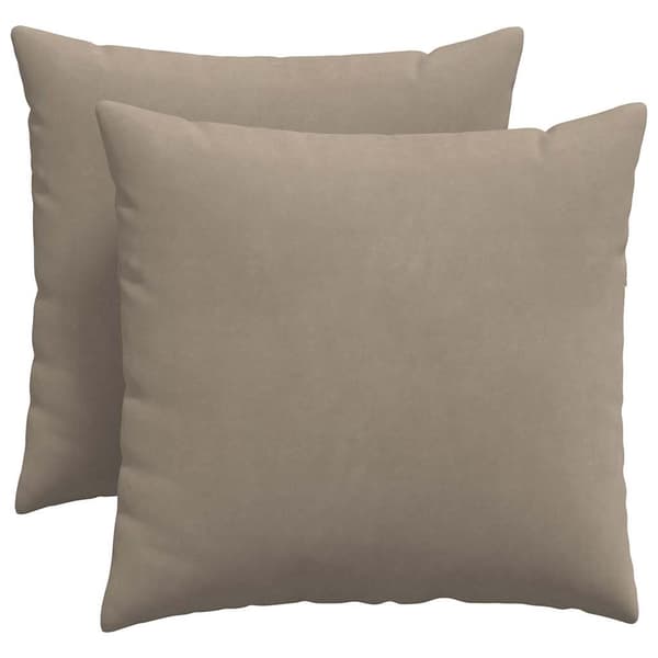 vidaXL Sofapuder 2 pcs Gråbrun 50 x 50 cm Stof