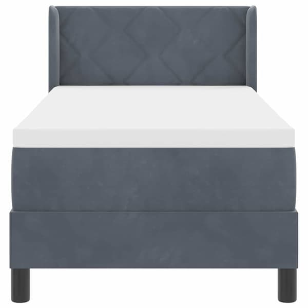 vidaXL Box spring seng med madras Mørkegrå 200 x 80 cm Polyester