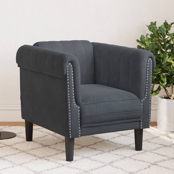 vidaXL sofastol velour mørkegrå