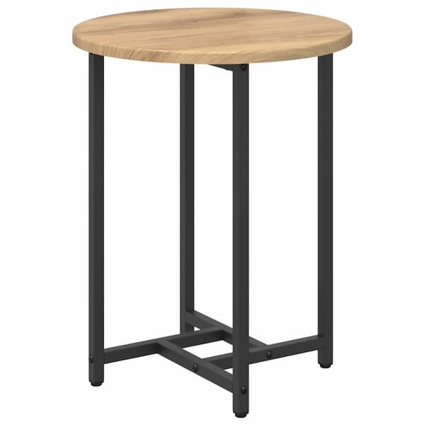 vidaXL Sidebordssæt 2 pcs Artisan egetræ og sort
