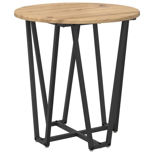 vidaXL Sidebordssæt 2 pcs Artisan egetræ og sort