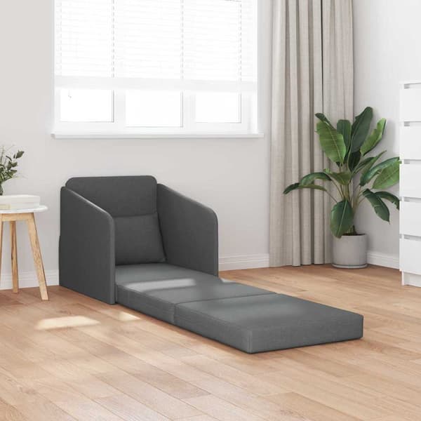 vidaXL Sovesofa 60cm Mørkegrå Stof