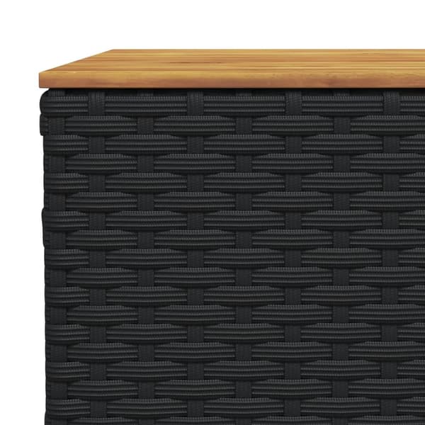 vidaXL sofasæt til haven 6 dele med hynder polyrattan sort