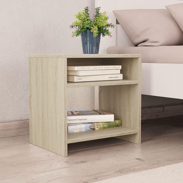 vidaXL sengeskabe 2 stk. 40 x 30 x 40 cm spånplade sonoma-egetræsfarve