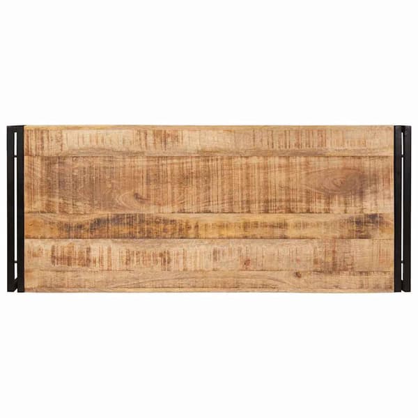 vidaXL Badeværelseshylde Brun 120 x 50 x 23 cm Solid Ru raw mango træ