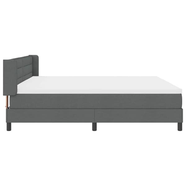vidaXL Box spring seng med madras Mørkegrå 200 x 200 cm Polyester