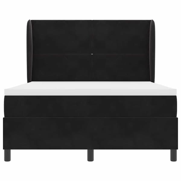 vidaXL Box spring seng med madras Sort 200 x 140 cm Polyester