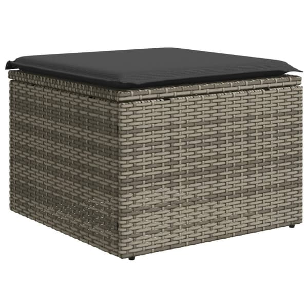 vidaXL sofasæt til haven 9 dele med hynder polyrattan grå