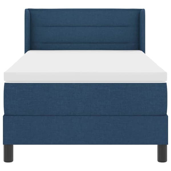 vidaXL Box spring seng med madras Blå 200 x 100 cm Polyester