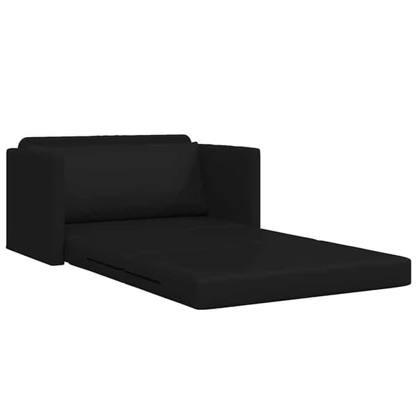 vidaXL Sovesofa 110cm Sort Kunstlæder