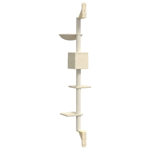 vidaXL Kissan raapimispuu seinälle kerma 187 cm