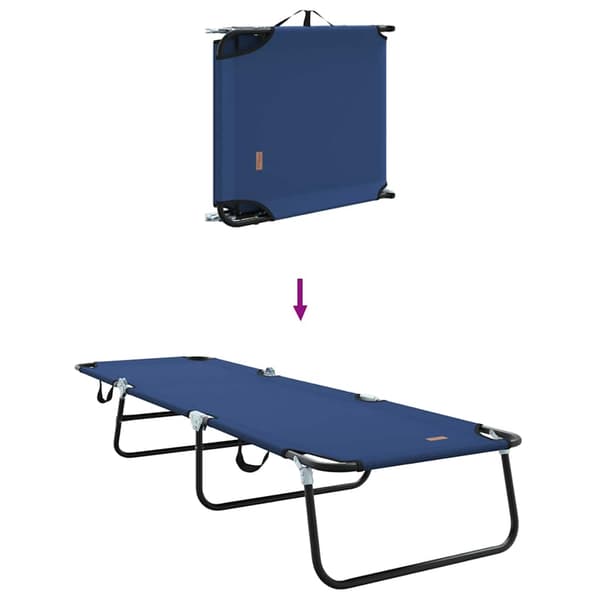 vidaXL Foldestol Blå 188 x 57 x 86,5 cm Polyester