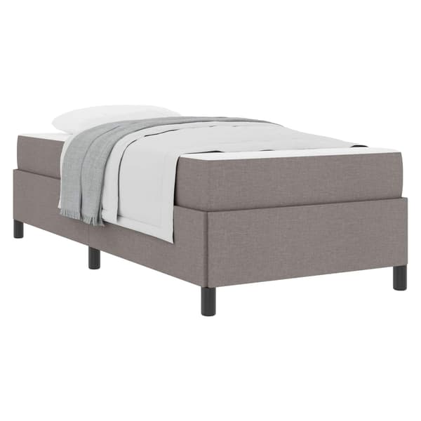 vidaXL Box spring seng Gråbrun 100 x 200 cm Stof