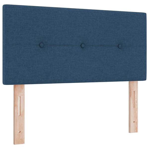 vidaXL Box spring seng med madras Blå 200 x 90 cm Polyester