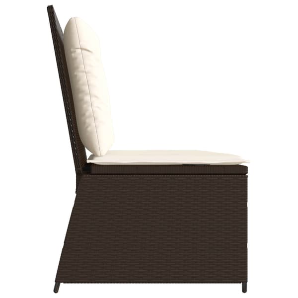 vidaXL Havebænk Brun polyrattan