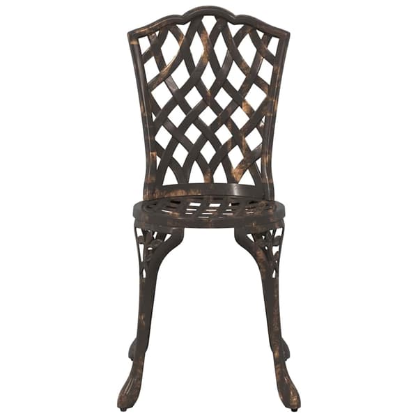 vidaXL Puutarhan Bistro Set 3 pcs pronssi Alumiini