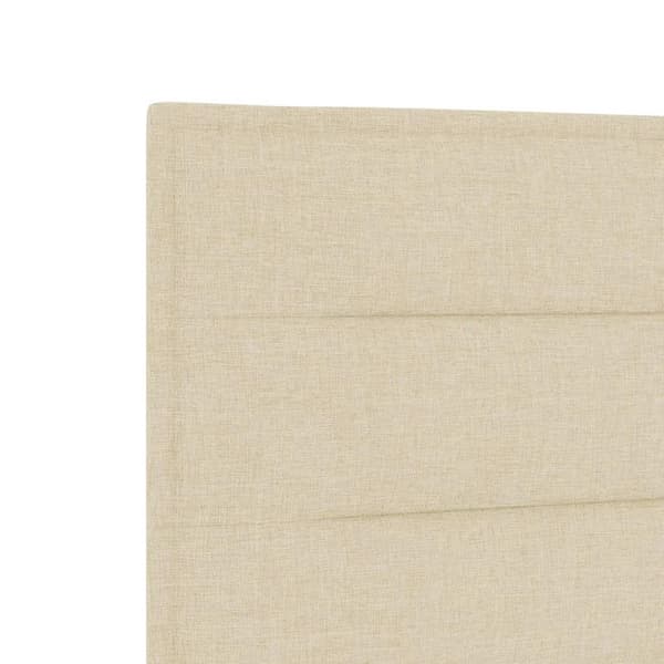 vidaXL Hovedgærde Creme 80 cm Stof