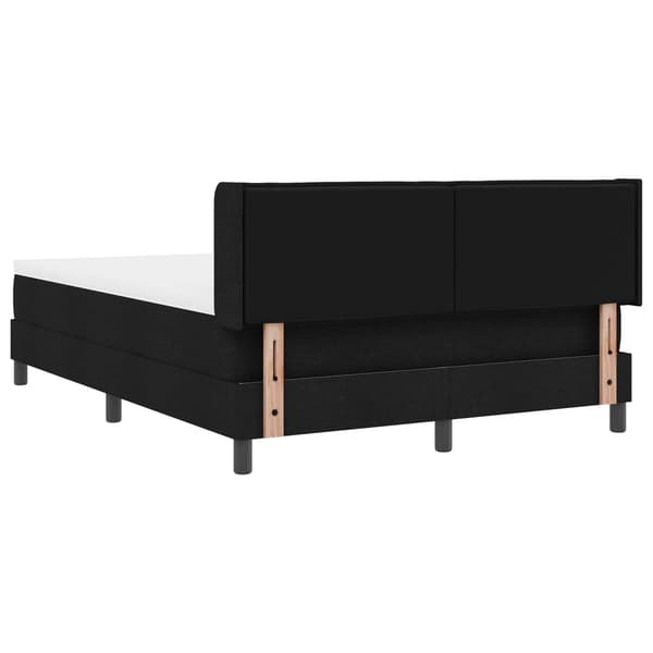 vidaXL Box spring seng med madras Sort 200 x 140 cm Polyester