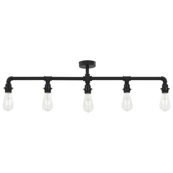 vidaXL loftlampe 5 x E27-pærer sort