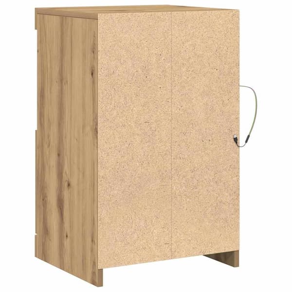 vidaXL LED Sideboard 2 pcs Artisan Egetræ 41 x 37 x 67 cm