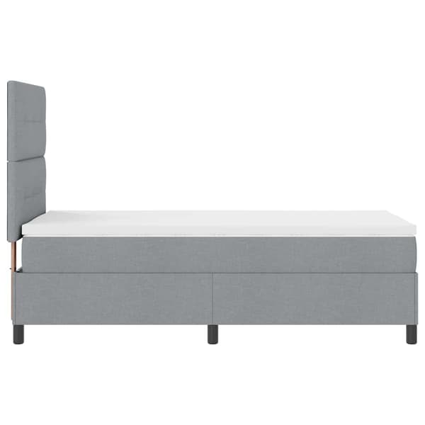 vidaXL Box spring seng med madras Lysegrå 80 x 200 cm Stof