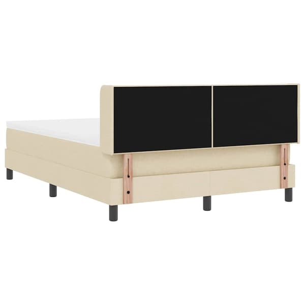 vidaXL Box spring seng med madras Creme 200 x 140 cm Polyester