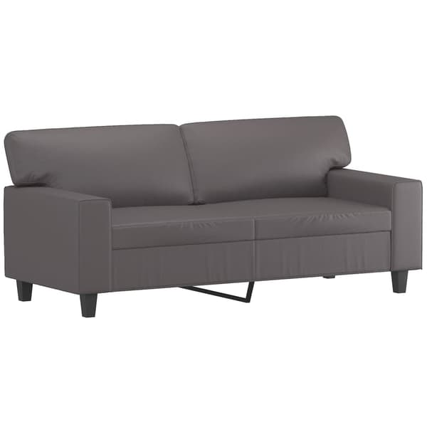 vidaXL sofasæt 2 dele med puder kunstlæder grå