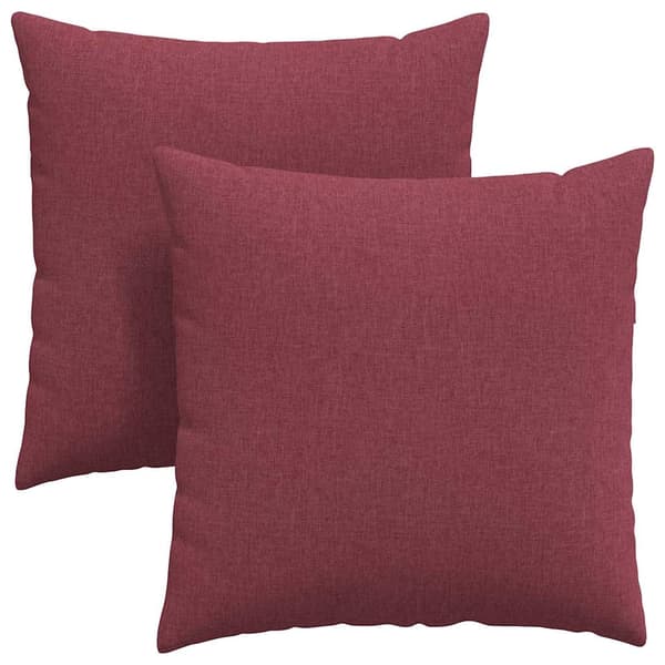 vidaXL Sofapuder 2 pcs Vinrød 60 x 60 cm Stof