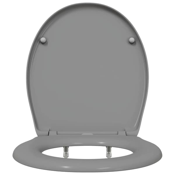 vidaXL WC-istuin Harmaa 47 x 37 x 4 cm Duroplast