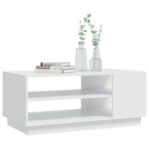 vidaXL sofabord 102x55x43 cm spånplade hvid