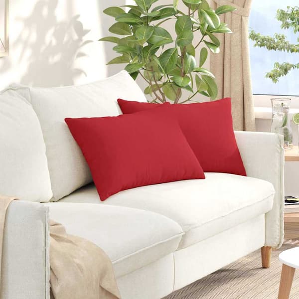 vidaXL Sofapuder 2 pcs Rød 60 x 40 cm Stof