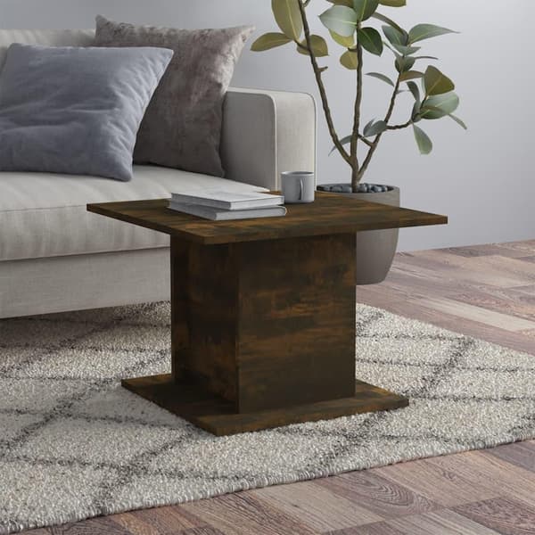 vidaXL sofabord 55,5x55,5x40 cm spånplade røget eg