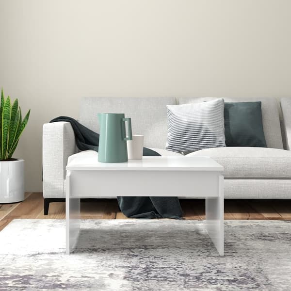 vidaXL sofabord 68x50x38 cm spånplade hvid